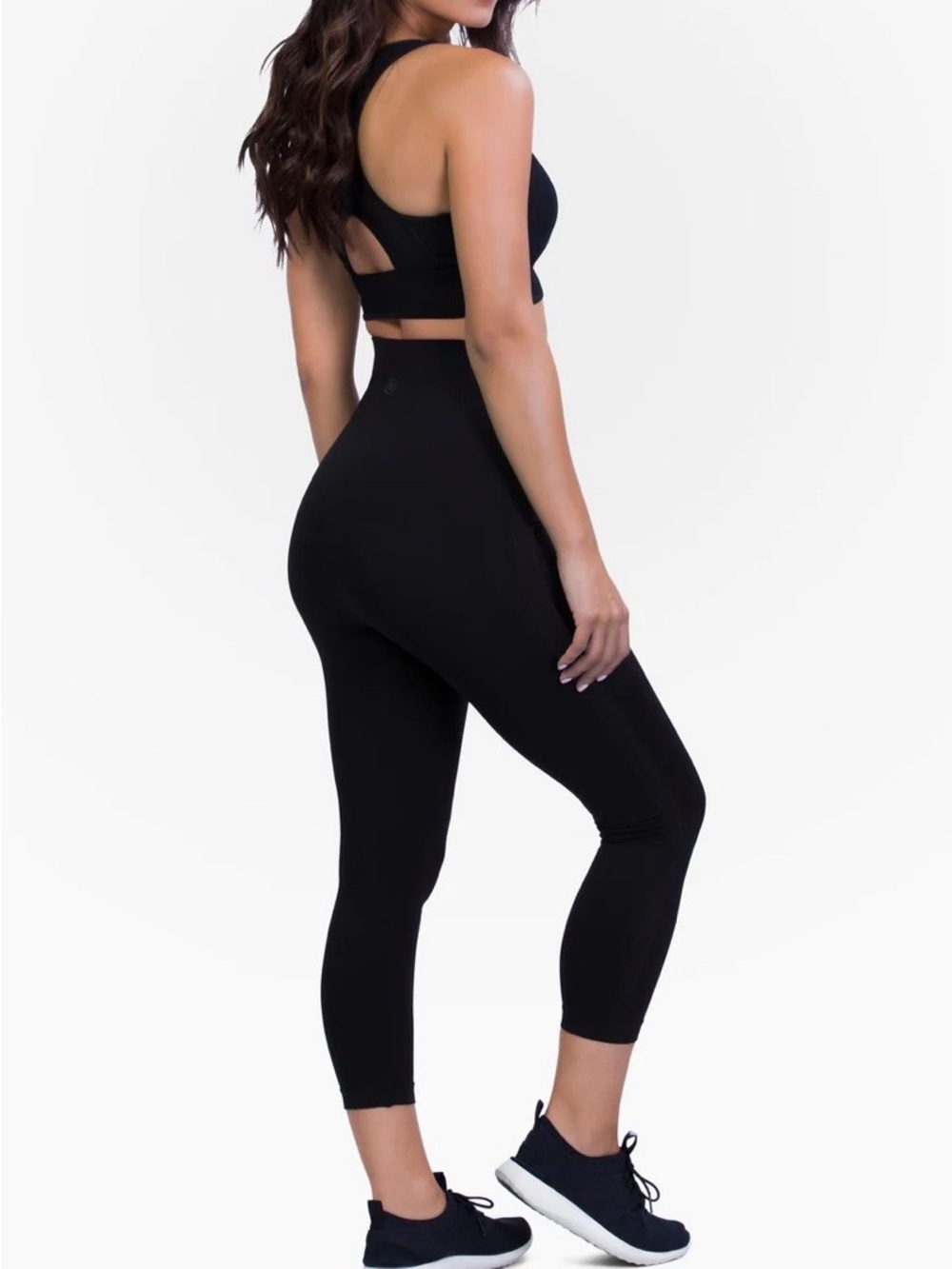 Belly Bandit Mother Tucker Compression Capri Leggings Black Size L Seamless